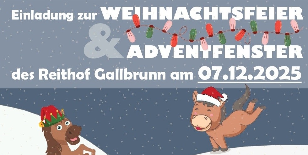 Weihnachtsfeier&Adventfenster; 7.12.2025